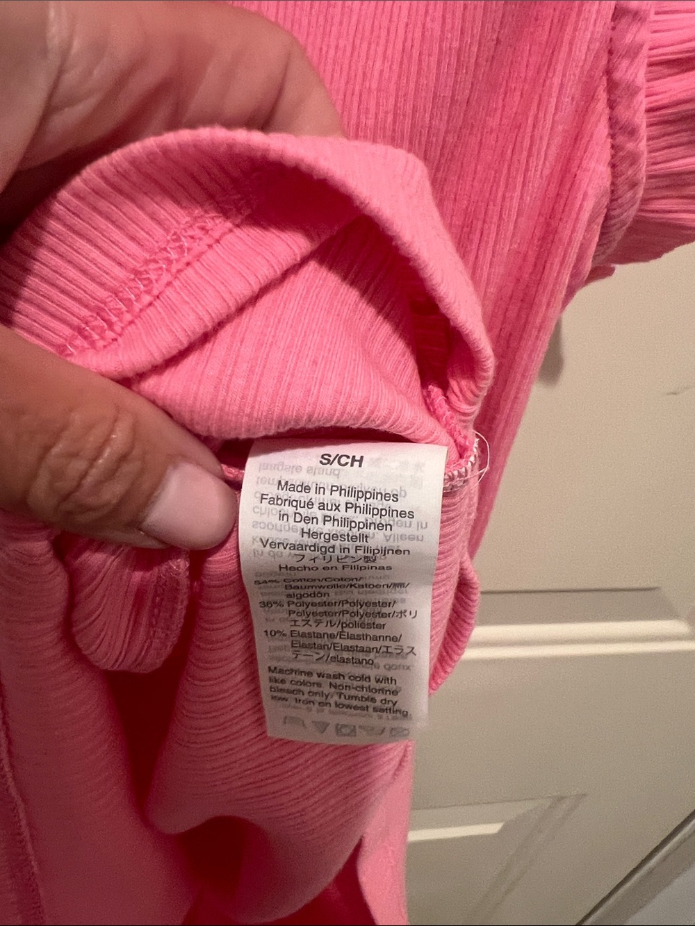 J. Crew Bright Pink Ruffle-Shoulder Ribbed Tank small - Picture 4 of 4